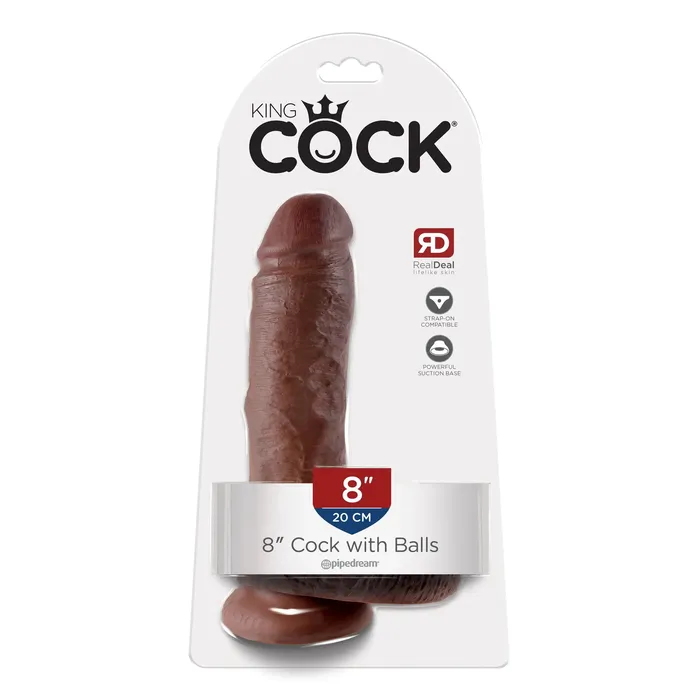 Dildos Pipedream King Cock 8Inch Cock With Balls Brown Dildos Pipedream King Cock 8Inch Cock With Balls Brown