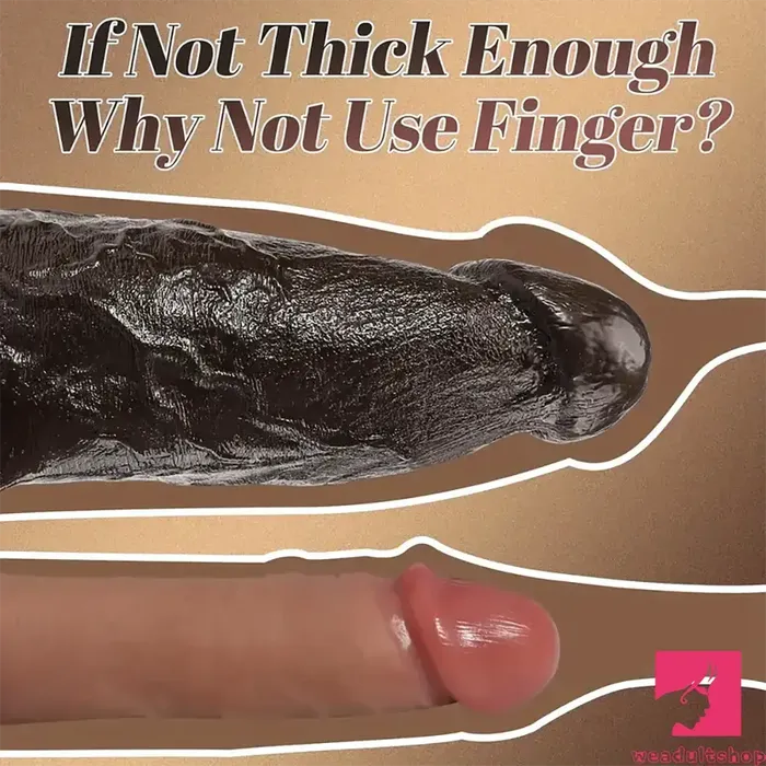Dildos Weadultshop 984in Superb Skin Sensation Real Thick Ebony Dildo For Female Men