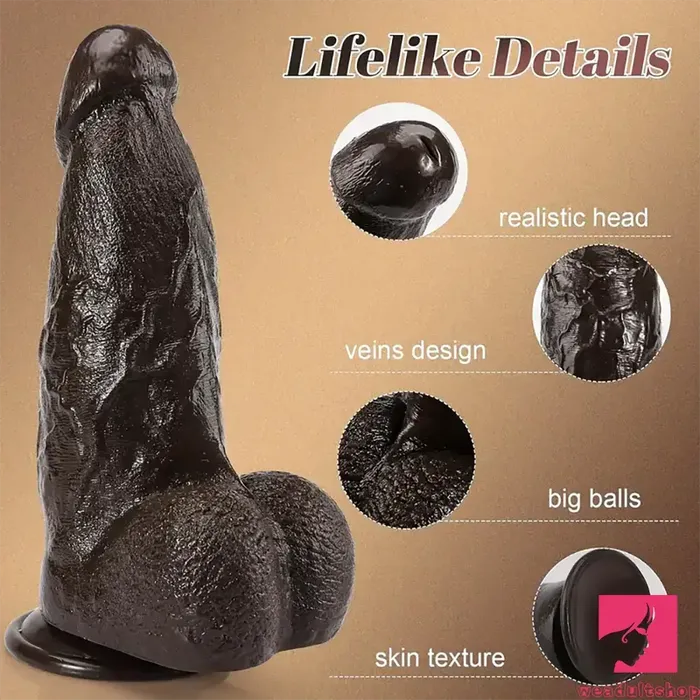 Dildos Weadultshop 984in Superb Skin Sensation Real Thick Ebony Dildo For Female Men