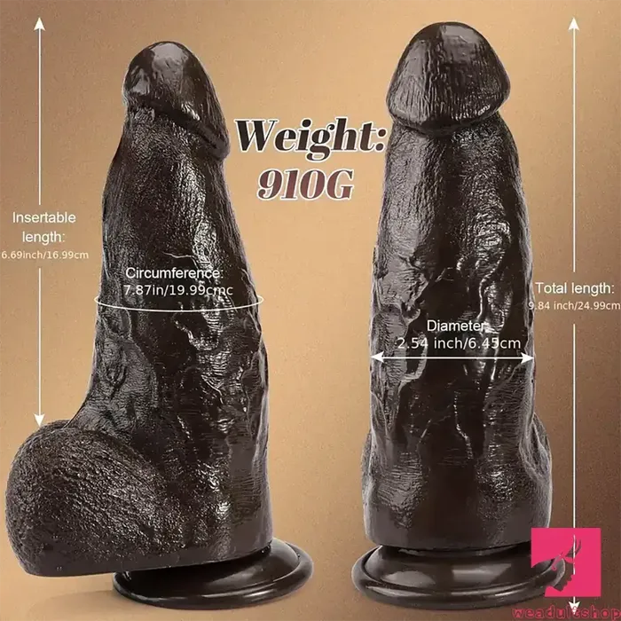 Dildos Weadultshop 984in Superb Skin Sensation Real Thick Ebony Dildo For Female Men