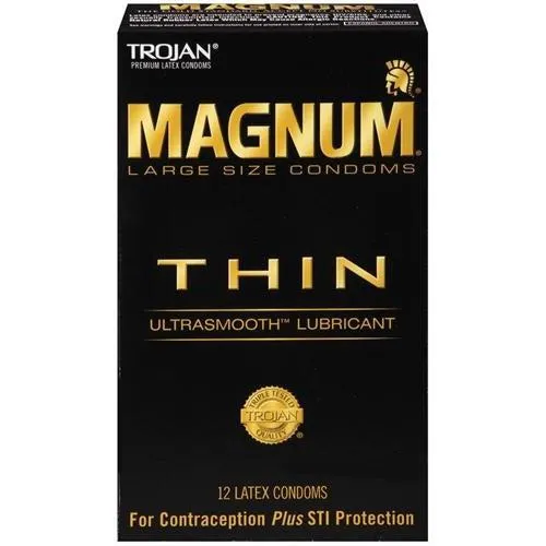 Female Sex Toys Paradise Marketing Trojan Magnum Thin 12 Pack
