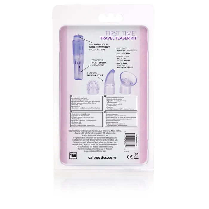 Female Sex Toys Pocket Adventure Vibrator Lighted Massager with 3 Fun Tips Calexotics