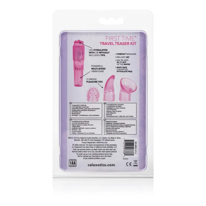 Female Sex Toys Pocket Adventure Vibrator Lighted Massager with 3 Fun Tips Calexotics
