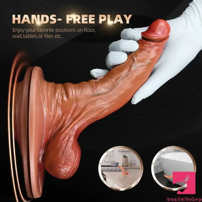 Female Sex Toys Weadultshop 807in 925in Soft Liquid Silicone Large Real Feeling Dildo With Big Sucker