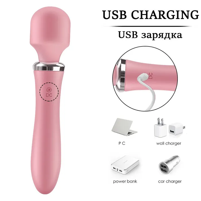 Frequency Conversion Doubleheaded Shock AV Wand Vibrator Weadultshop Vibrators