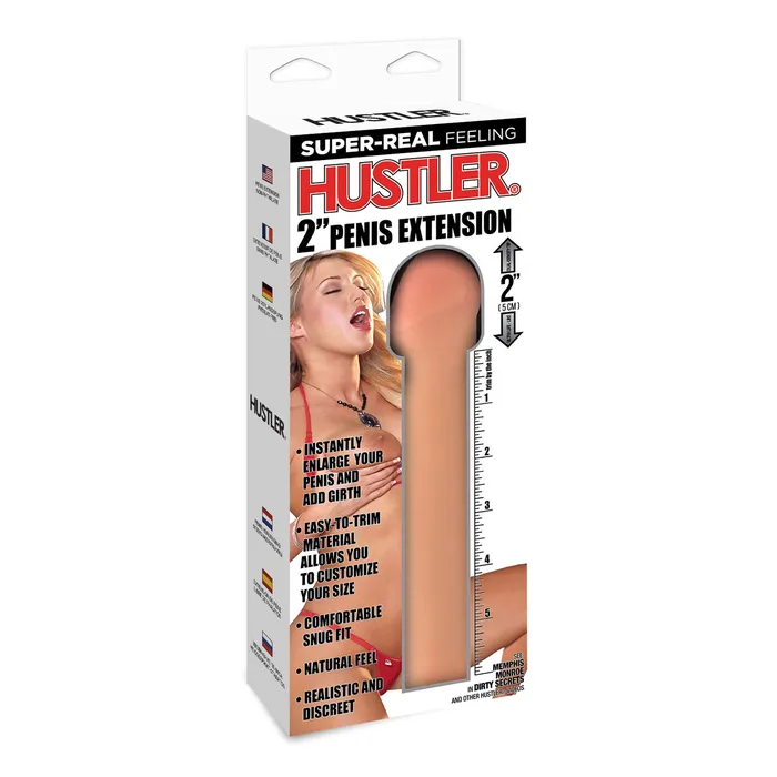 Hustler Penis Extender Sleeve Put on 2Inches of XXXtra Girth Male Sex Toys