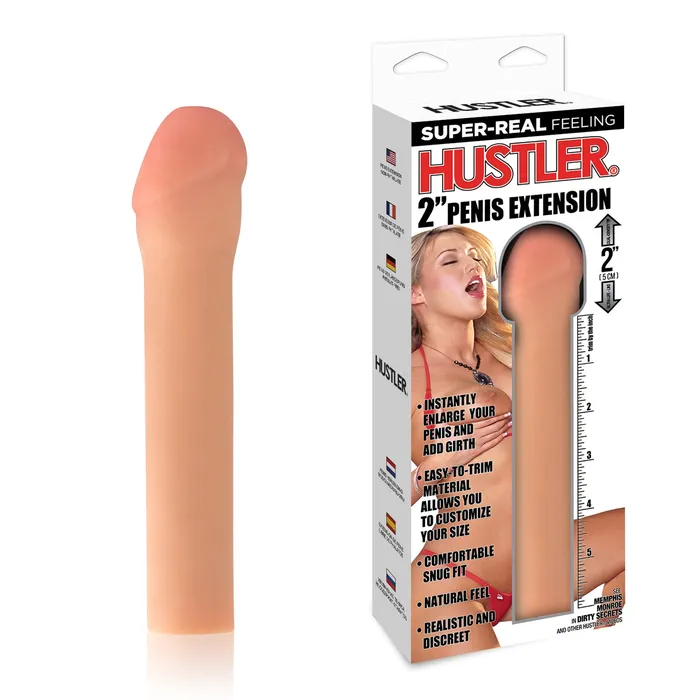 Hustler Penis Extender Sleeve Put on 2Inches of XXXtra Girth Male Sex Toys