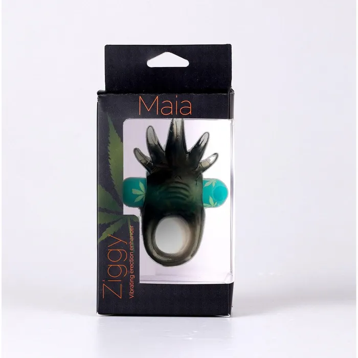 Maia Toys Male Sex Toys Ziggy Pot Leaf USB Rechargeable Vibratiing Erection Enhancer Ring 420 Series