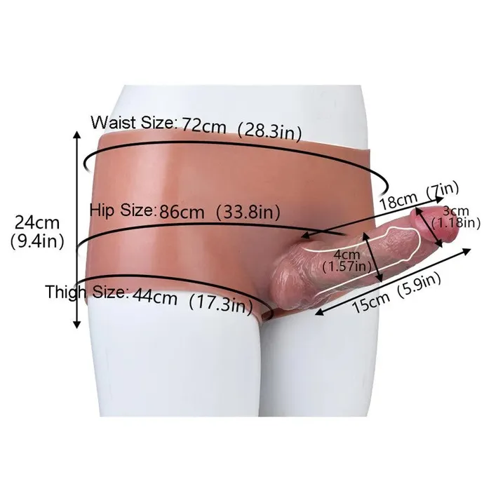  Male Sex Toys 7 Inch Hollow Penis Sleeve Wearable Dildo