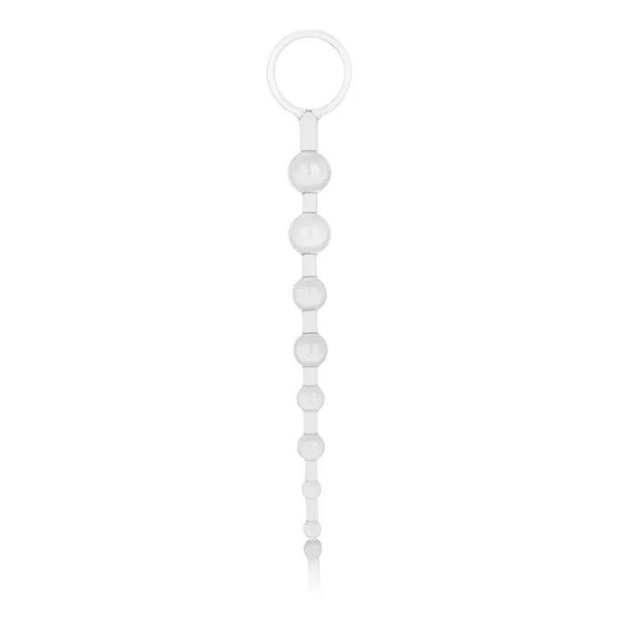Male Sex Toys Calexotics Beginners Jelly Soft Anal Beads with Easy Retrieval Ring