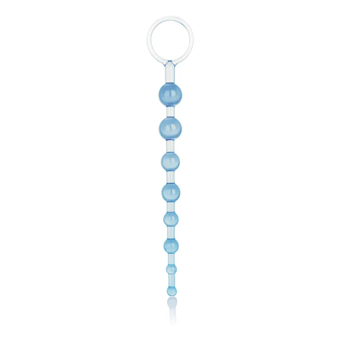 Male Sex Toys Calexotics Beginners Jelly Soft Anal Beads with Easy Retrieval Ring