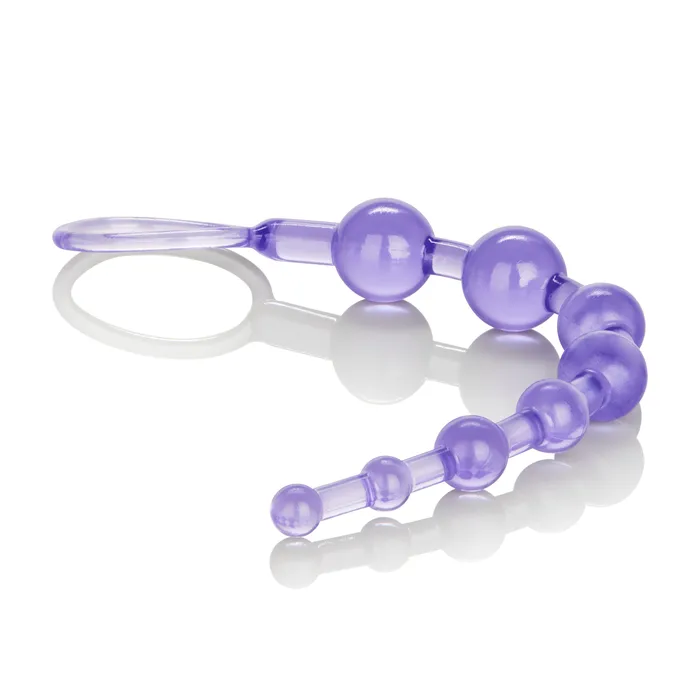 Male Sex Toys Calexotics Beginners Jelly Soft Anal Beads with Easy Retrieval Ring