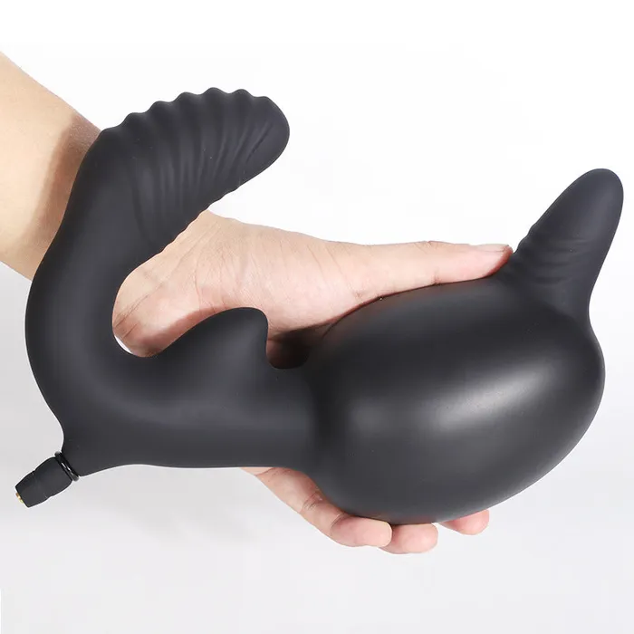  Male Sex Toys Inflatable Double Head Dragon Anal Plug Dildo