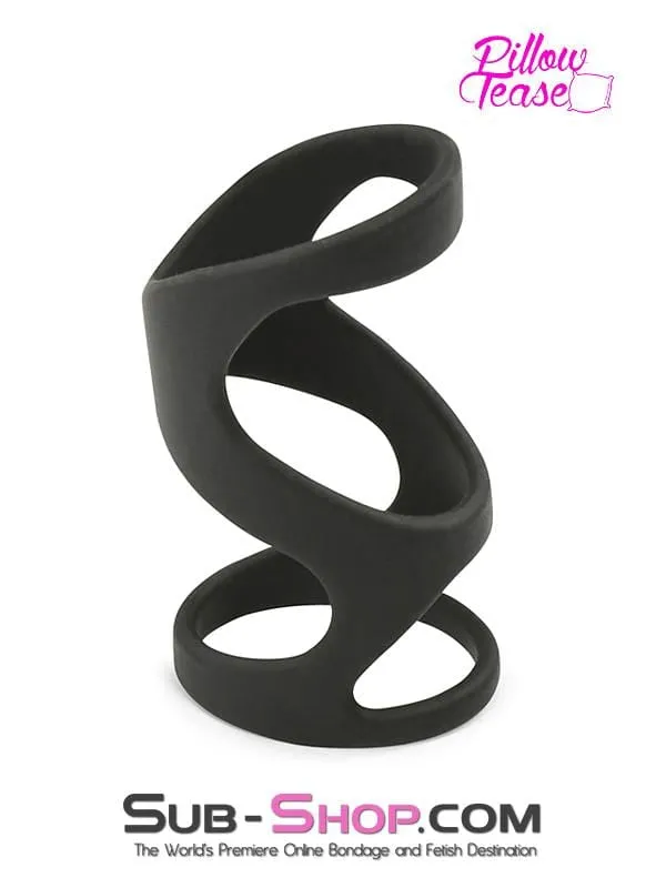 Male Sex Toys Moonwell 1660M Silicone Delay Cock Ring with Girth Enhancing Massaging Cage Male Sex Toys Moonwell 1660M Silicone Delay Cock Ring with Girth Enhancing Massaging Cage