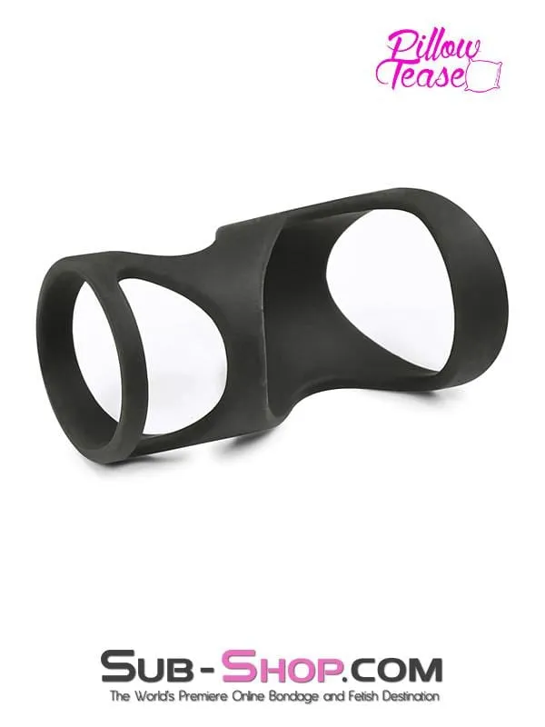 Male Sex Toys Moonwell 1660M Silicone Delay Cock Ring with Girth Enhancing Massaging Cage