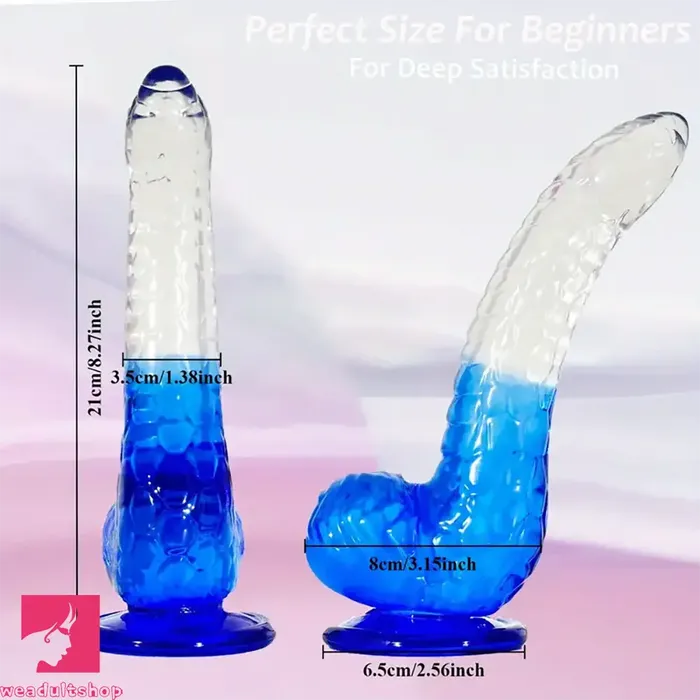 Male Sex Toys Weadultshop 827in Soft Silicone Fantasy Gradient Jelly Dildo Masturbator Adult Toy