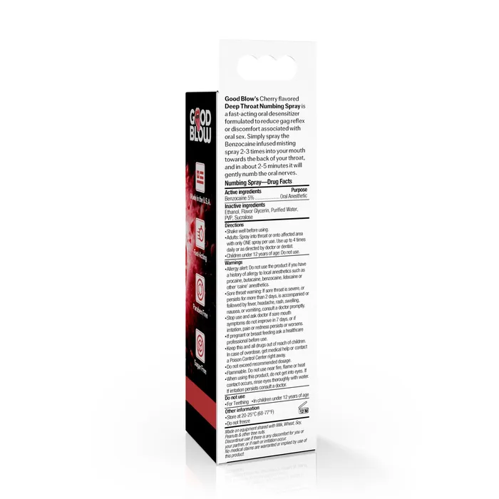 Male Sex Toys XR Brands Deep Throat Spray 1oz Cherry