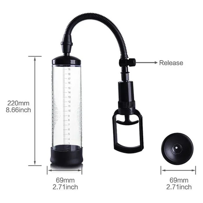 Moonwell Male Sex Toys 7342MSIS Sissy Tease Penis Enlarger Pump Trigger Vacuum