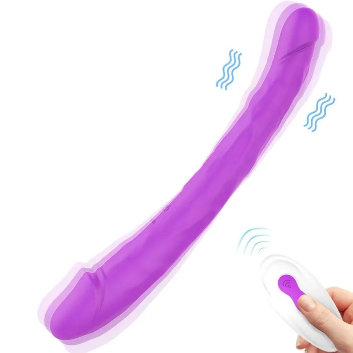 mysite Remote Control Free Bending 1196 Inch DoubleEnded Dildos Anal