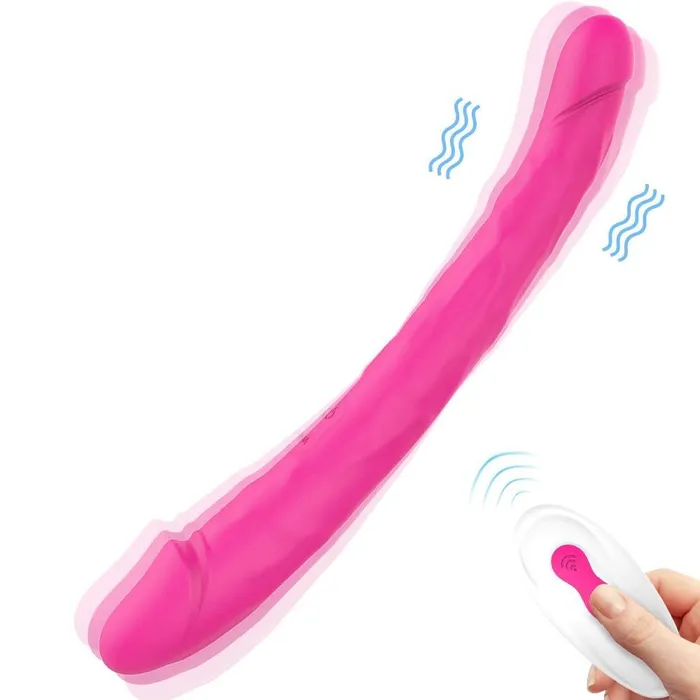 mysite Remote Control Free Bending 1196 Inch DoubleEnded Dildos Anal
