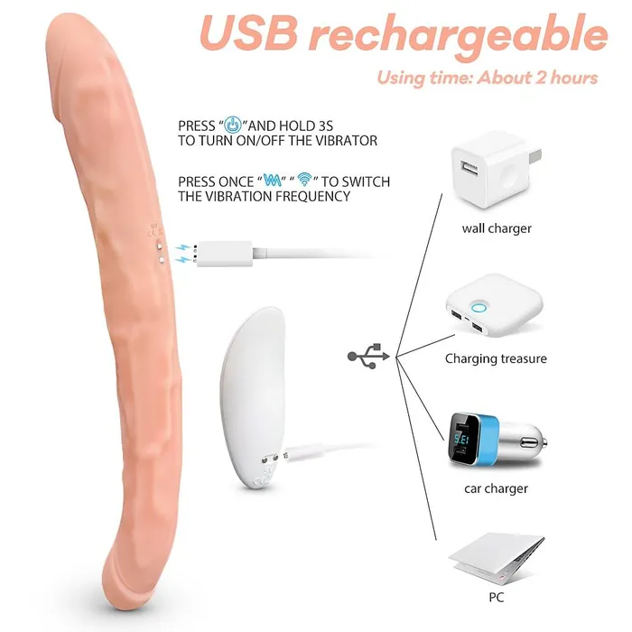 mysite Remote Control Free Bending 1196 Inch DoubleEnded Dildos Anal