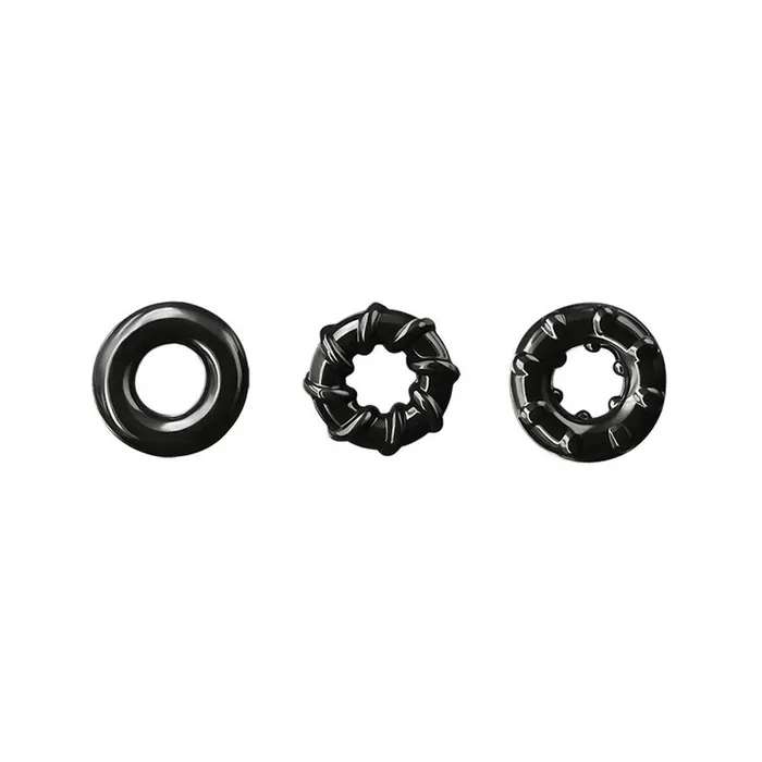 nsnovelties Anal Renegade Dyno Rings Black