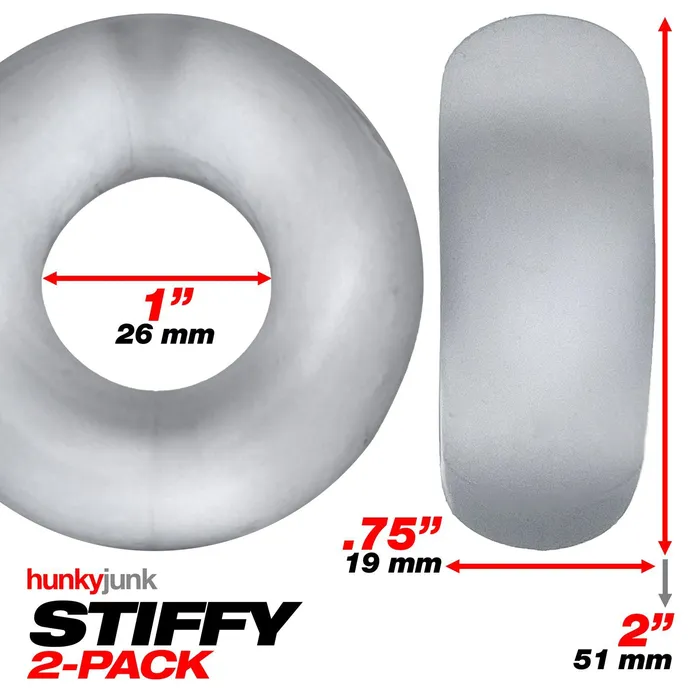Oxballs Anal Stiffy 2Pack BulgeRings Clear Ice Oxballs Anal Stiffy 2Pack BulgeRings Clear Ice