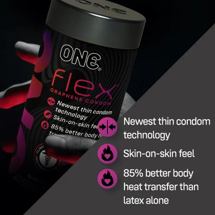 Paradise Marketing Vibrators One Flex 10 Count Condoms Paradise Marketing Vibrators One Flex 10 Count Condoms