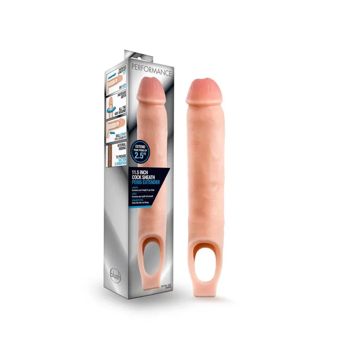 Performance 115 Inch Cock Sheath Penis Extender Vanilla Blush Dildos Performance 115 Inch Cock Sheath Penis Extender Vanilla Blush Dildos