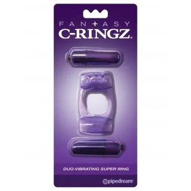 Pipedream Male Sex Toys Fantasy CRingz DuoVibrating Super Ring Purple Pipedream Male Sex Toys Fantasy CRingz DuoVibrating Super Ring Purple