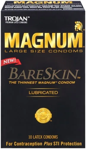 Trojan Magnum Bareskin 10 Pack Paradise Marketing Male Sex Toys