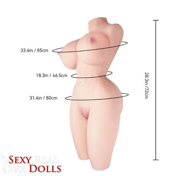 72cm 2ft4 Busty Sex Doll Torso Tantaly Dolls Male Sex Toys