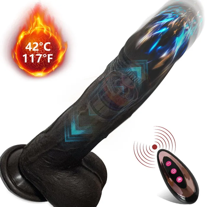 86In Vibrating Thrusting Swing Thick Long Lifelike Dildo With Remote Control Lurevibe Female Sex Toys