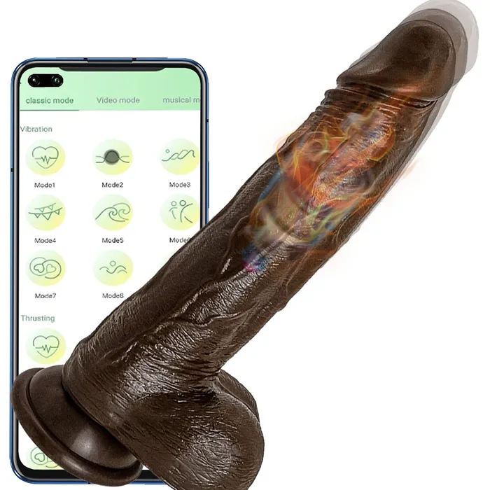 86In Vibrating Thrusting Swing Thick Long Lifelike Dildo With Remote Control Lurevibe Female Sex Toys