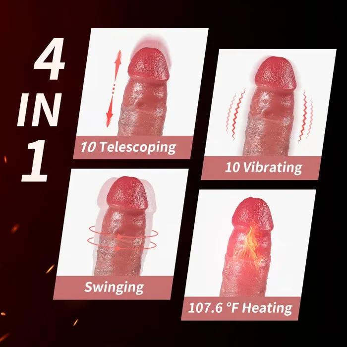 86In Vibrating Thrusting Swing Thick Long Lifelike Dildo With Remote Control Lurevibe Female Sex Toys