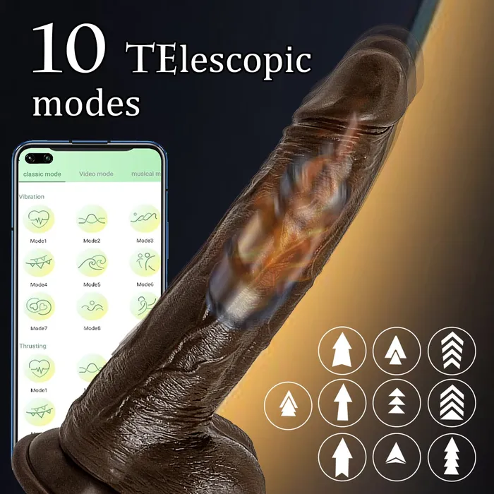 86In Vibrating Thrusting Swing Thick Long Lifelike Dildo With Remote Control Lurevibe Female Sex Toys