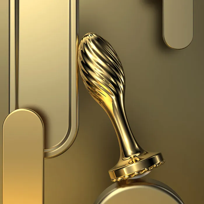 Anal Lurevibe Pearl Gold Thread Anal Plug For Male And Female Anal Expansion Lurevibe