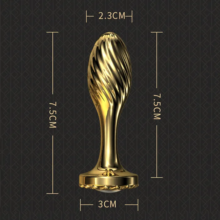 Anal Lurevibe Pearl Gold Thread Anal Plug For Male And Female Anal Expansion Lurevibe