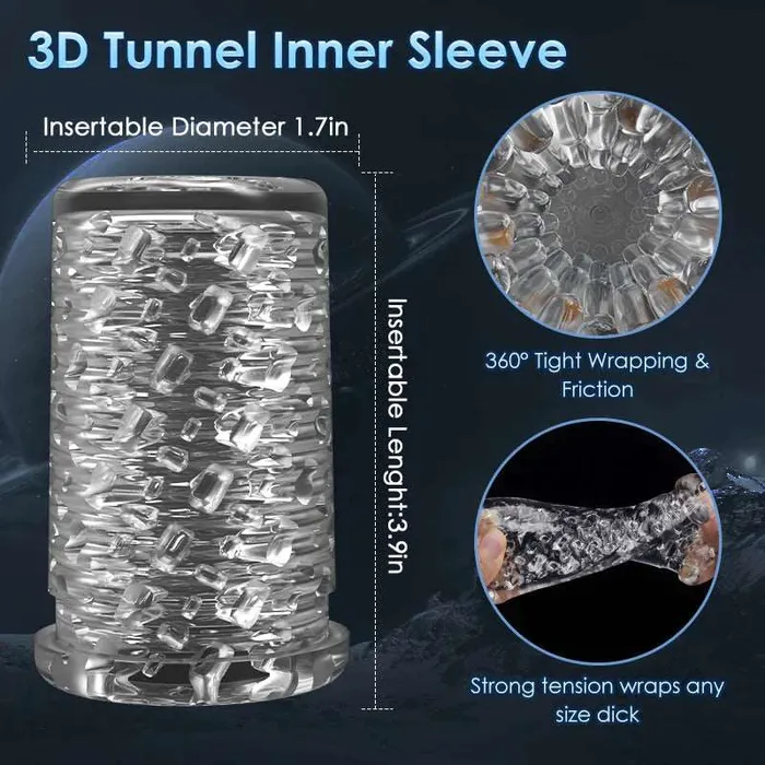 Lurevibe Automatic 4 Rotating 3 Thrusting Male Masturbator lurevibe Male Sex Toys