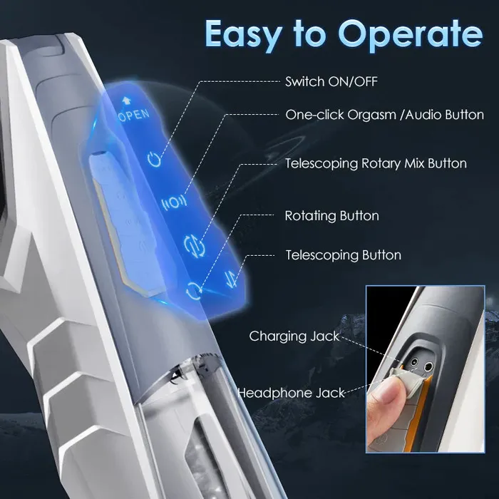 Lurevibe Automatic 4 Rotating 3 Thrusting Male Masturbator lurevibe Male Sex Toys