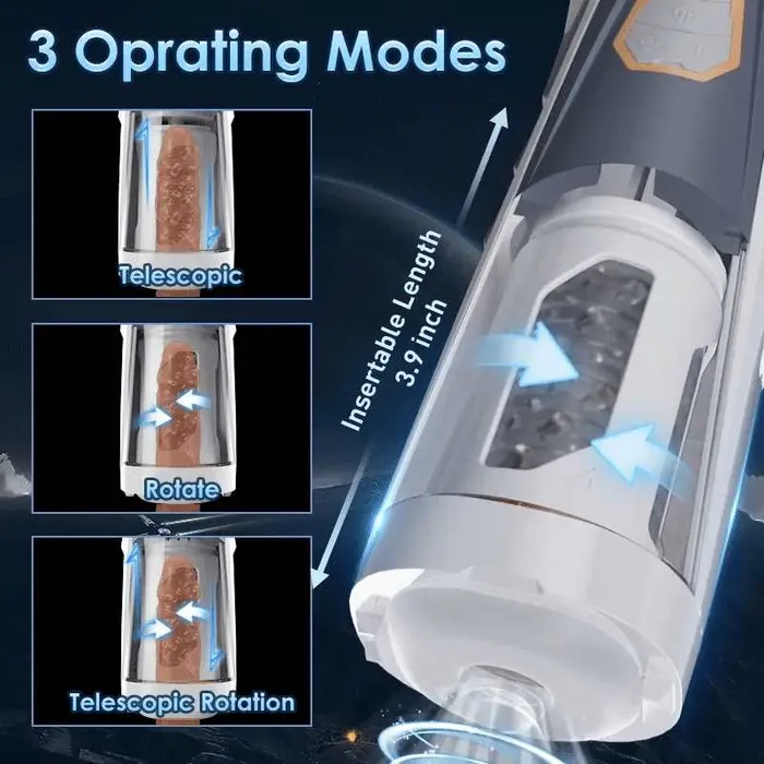 Lurevibe Automatic 4 Rotating 3 Thrusting Male Masturbator lurevibe Male Sex Toys