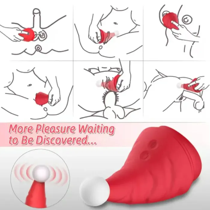 Male Sex Toys Lurevibe Lurevibe Santa Hat Vibrator 15 Speed Cunnilingus Masturbator Clit GSpot Stimulator For Christmas