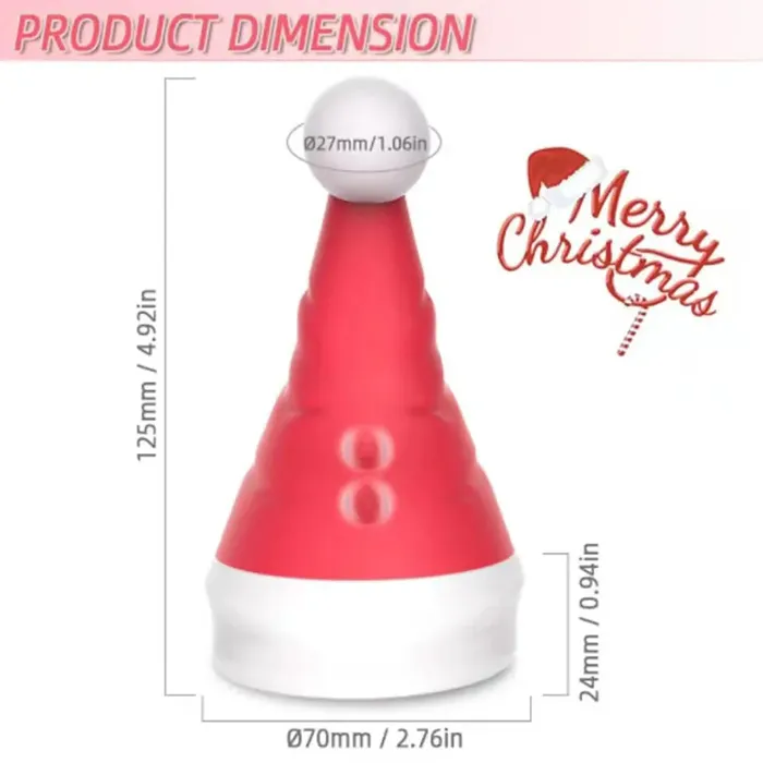 Male Sex Toys Lurevibe Lurevibe Santa Hat Vibrator 15 Speed Cunnilingus Masturbator Clit GSpot Stimulator For Christmas