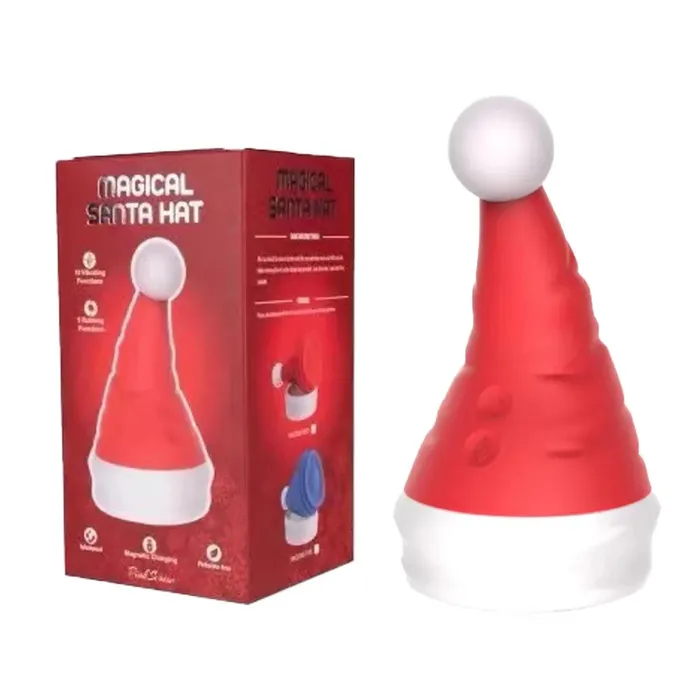 Male Sex Toys Lurevibe Lurevibe Santa Hat Vibrator 15 Speed Cunnilingus Masturbator Clit GSpot Stimulator For Christmas