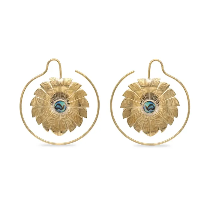 12g Art Deco Daisy Brass Earrings Price Per 2 Elementals Organics Vibrators 12g Art Deco Daisy Brass Earrings Price Per 2 Elementals Organics Vibrators
