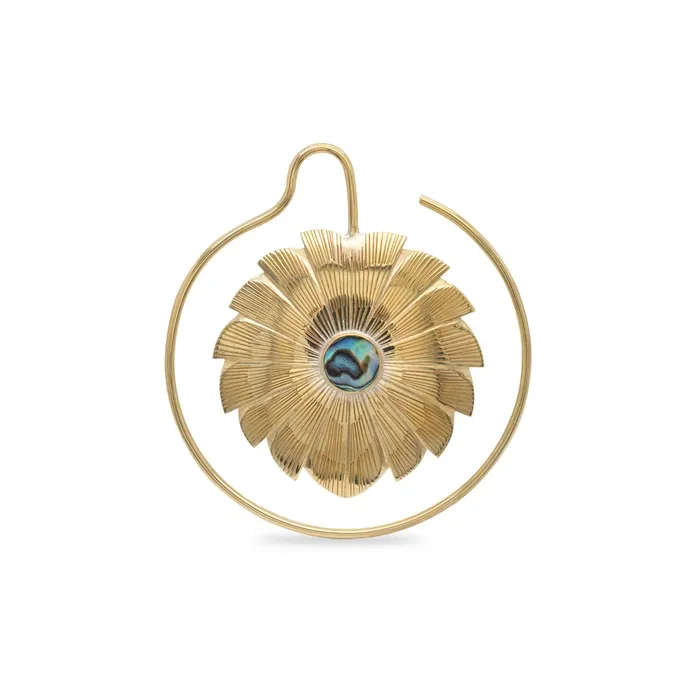 12g Art Deco Daisy Brass Earrings Price Per 2 Elementals Organics Vibrators