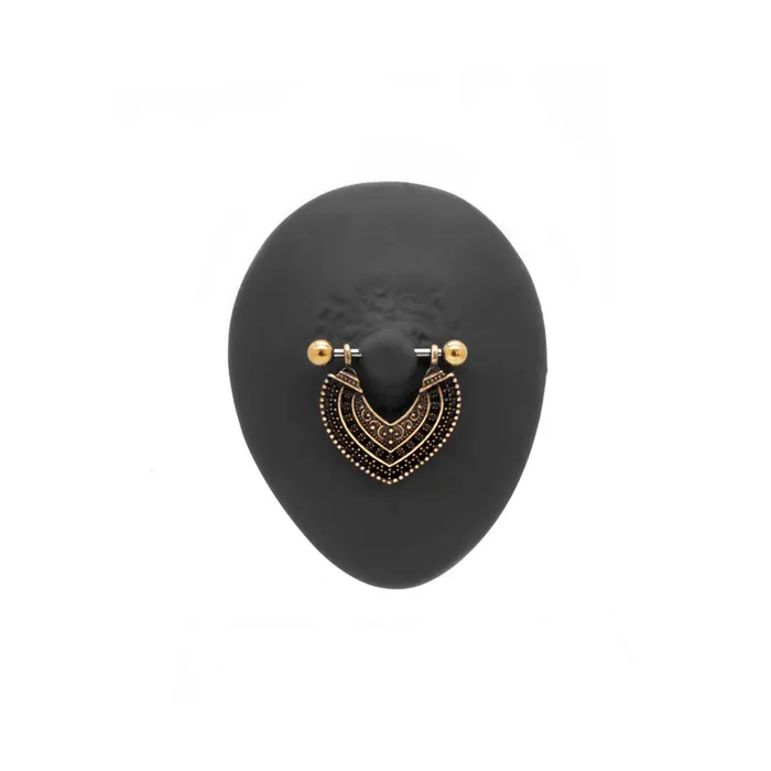 14g PVD Gold Ornamental Baroque Nipple Shield Jewelry Price Per 1 Painful Pleasures Vibrators