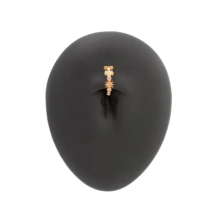 16g 38 Crystal Starshine PVD Gold Clicker Price Per 1 Painful Pleasures Anal