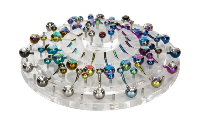 32 Piece Round Tiered Acrylic Display for Belly Button Rings Painful Pleasures Couples 32 Piece Round Tiered Acrylic Display for Belly Button Rings Painful Pleasures Couples