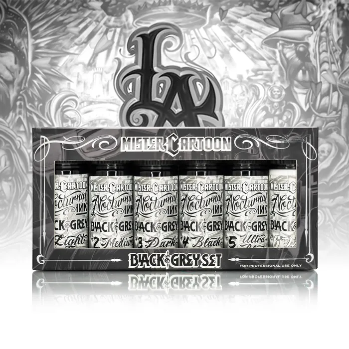 Anal Bishop x Mister Cartoon Ink Set Eternal Tattoo Ink 6 4oz Bottles Eternal Anal Bishop x Mister Cartoon Ink Set Eternal Tattoo Ink 6 4oz Bottles Eternal